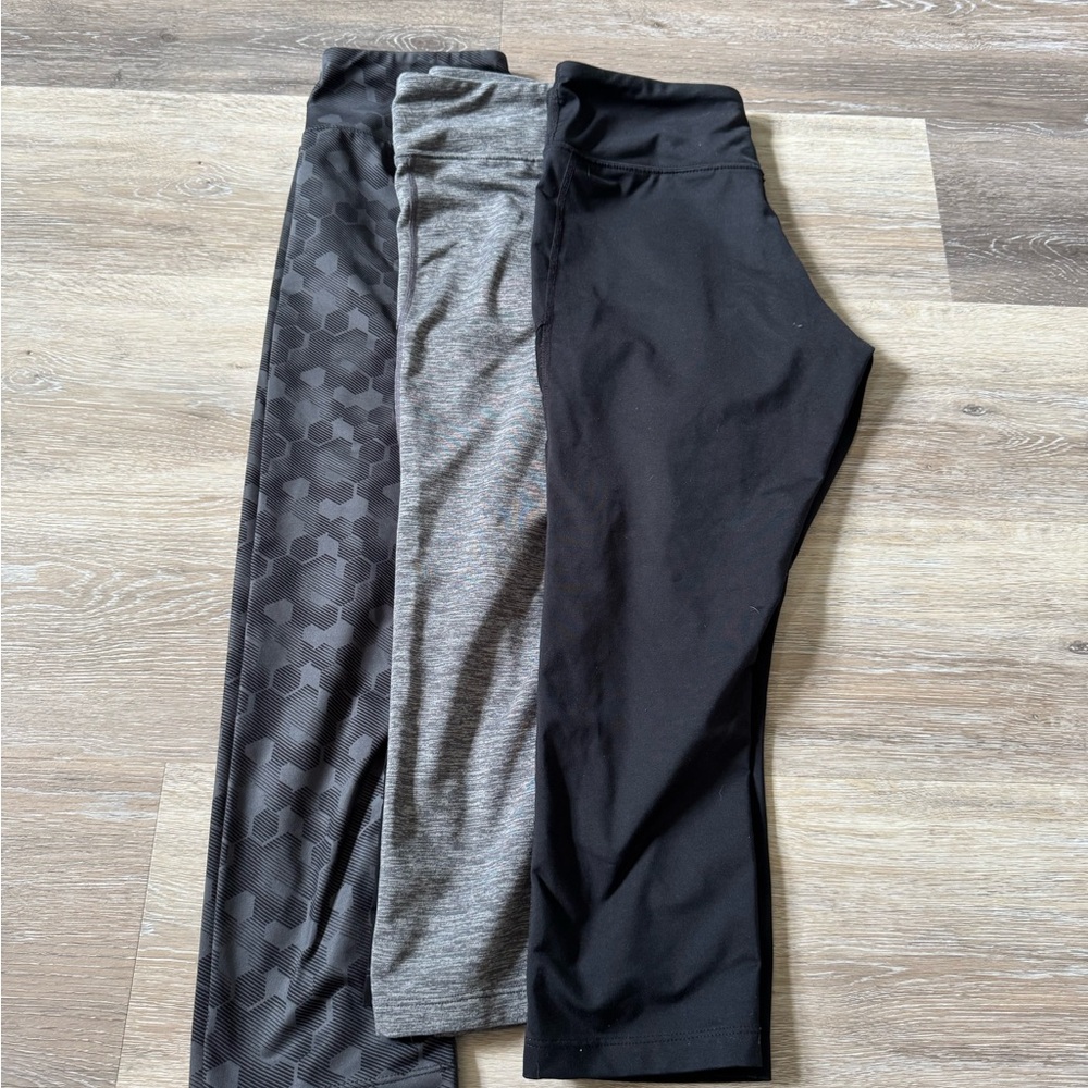 Black and Gray Leggings Set